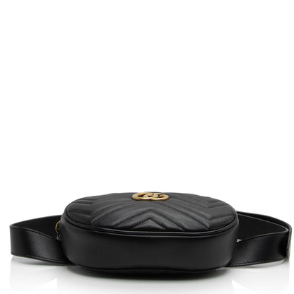 Gucci Matelasse Leather GG Marmont Belt Bag - Size 34 / 85 (SHF-vdStlP)