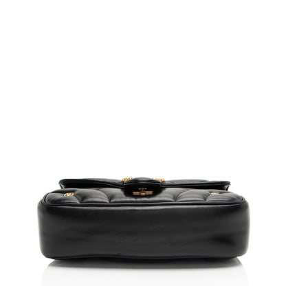 Gucci Matelasse Leather GG Marmont GG Studded Small Flap Bag
