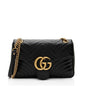 Gucci Matelasse Leather GG Marmont Medium Flap Bag (SHF-maxMO9)