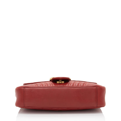 Gucci Matelasse Leather GG Marmont Medium Flap Bag (SHF-nwt9t4)