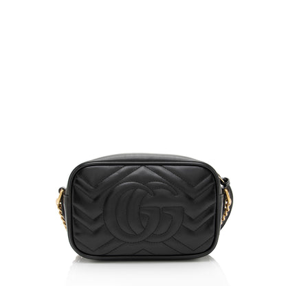 Gucci Matelasse Leather GG Marmont Mini Camera Bag