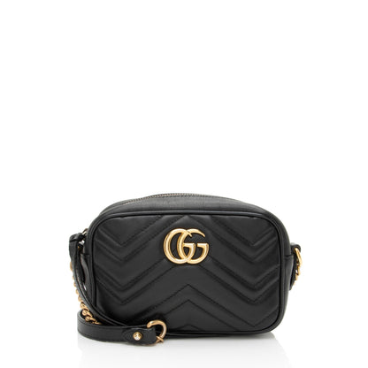 Gucci Matelasse Leather GG Marmont Mini Camera Bag