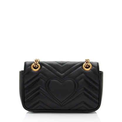 Gucci Matelasse Leather GG Marmont Mini Flap Bag (SHF-Aicihy)