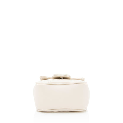 Gucci Matelasse Leather GG Marmont Monochrome Square Chain Belt Bag