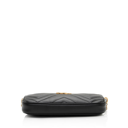 Gucci Matelasse Leather GG Marmont Small Crossbody (SHF-uIfq9U)