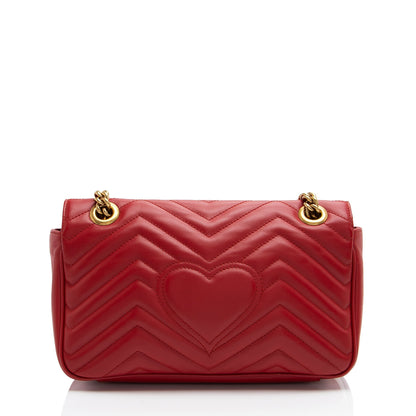 Gucci Matelasse Leather GG Marmont Small Flap Bag (SHF-RkMP3j)