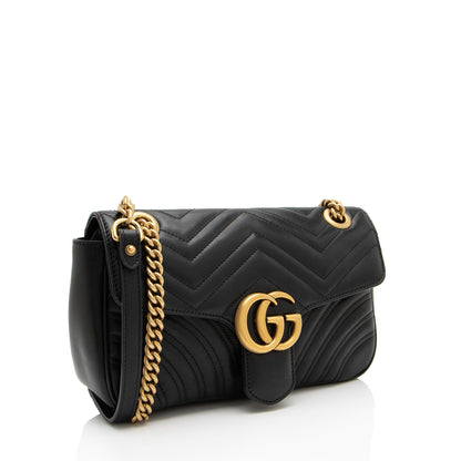 Gucci Matelasse Leather GG Marmont Small Flap Bag (SHF-PLODJy)