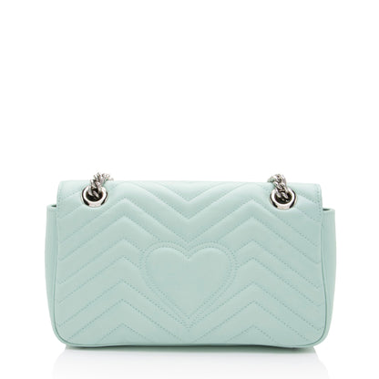 Gucci Matelasse Leather GG Marmont Small Flap Bag