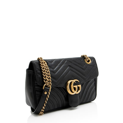 Gucci Matelasse Leather GG Marmont Medium Flap Bag