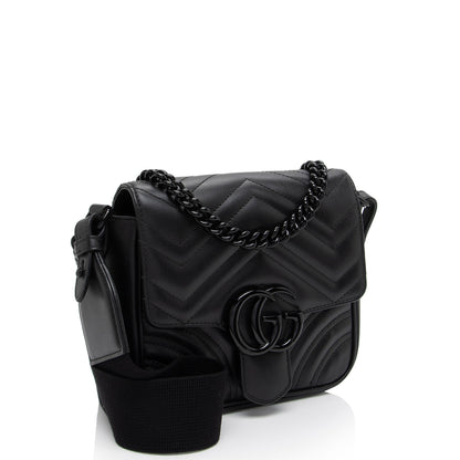 Gucci Matelasse Leather GG Marmont Square Shoulder Bag (SHF-43SCt3)