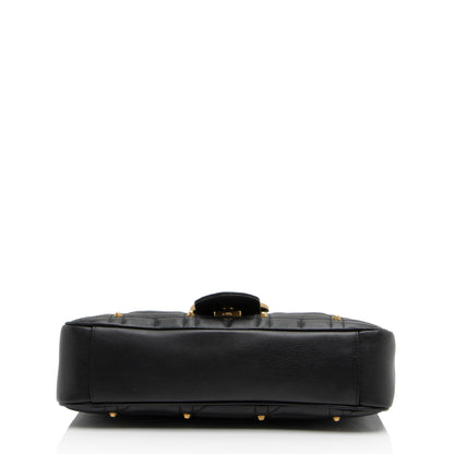 Gucci Matelasse Leather GG Marmont Studded Large Flap Bag