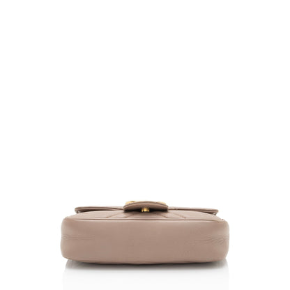 Gucci Matelasse Leather GG Marmont Mini Flap Bag - FINAL