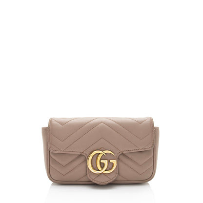 Gucci Matelasse Leather GG Marmont Mini Flap Bag - FINAL