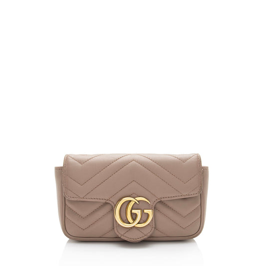Gucci Matelasse Leather GG Marmont Mini Flap Bag - FINAL