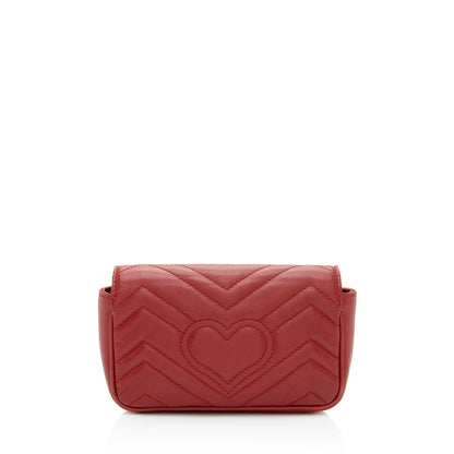 Gucci Matelasse Leather GG Marmont Super Mini Flap Bag (SHF-x8YYoY)