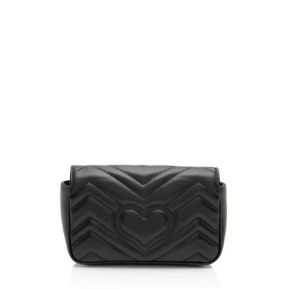 Gucci Matelasse Leather GG Marmont Super Mini Flap Bag (SHF-s0BSa1)