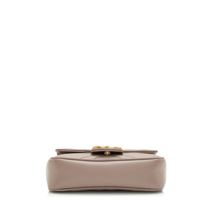 Gucci Matelasse Leather GG Marmont Super Mini Flap Bag (SHF-TvhWqj)