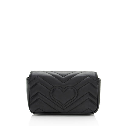 Gucci Matelasse Leather GG Marmont Super Mini Flap Bag (SHF-vdHY2l)