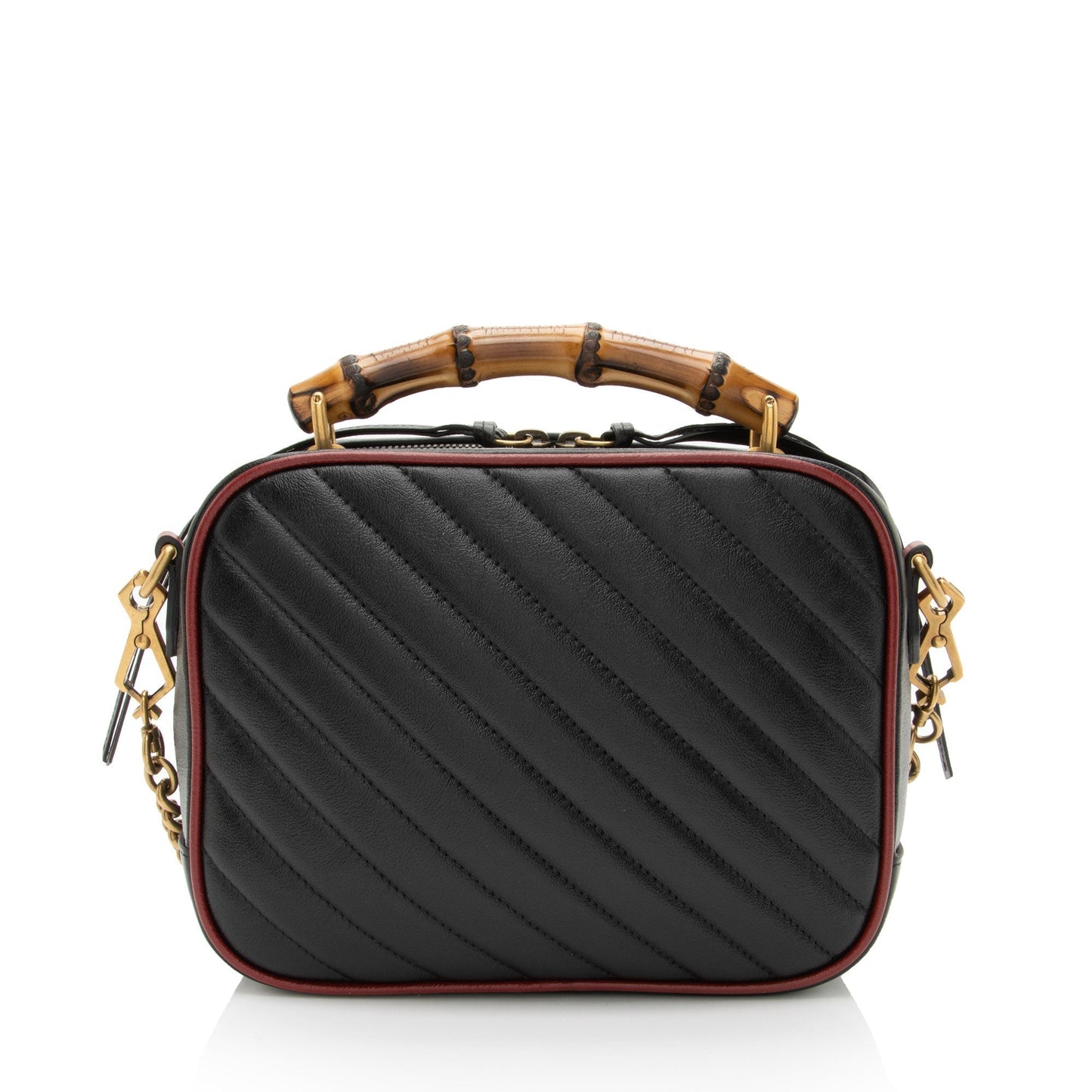 Gucci Matelasse Leather Torchon GG Marmont Bamboo Top Handle