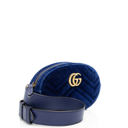 Gucci Matelasse Velvet GG Marmont Belt Bag - Size 34 / 85