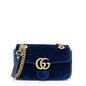 Gucci Matelasse Velvet GG Marmont Mini Flap Bag (SHF-PWuxDi)