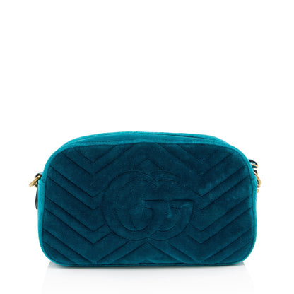 Gucci Matelasse Velvet GG Marmont Small Shoulder Bag (SHF-YA81zd)