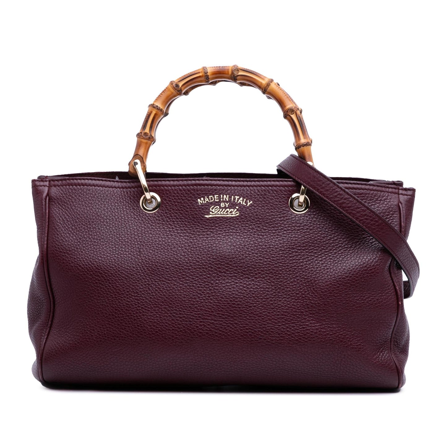 Gucci Medium Calfskin Bamboo Shopper Satchel