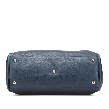Gucci Medium Calfskin Bamboo Shopper Satchel