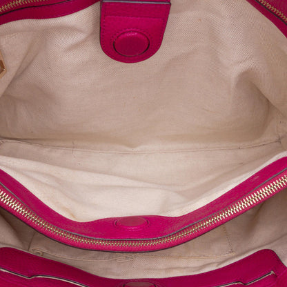 Gucci Medium Calfskin Bamboo Shopper Satchel