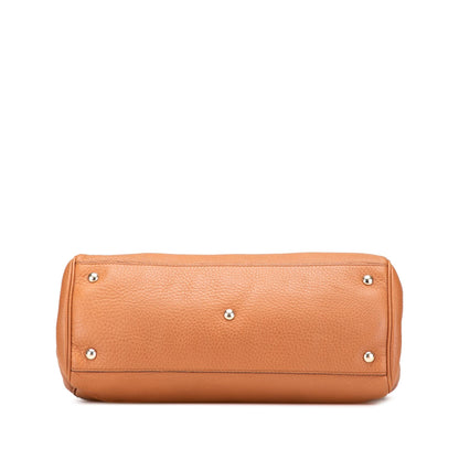 Gucci Medium Calfskin Bamboo Shopper Satchel