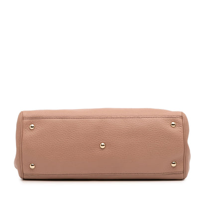 Gucci Medium Calfskin Bamboo Shopper Satchel
