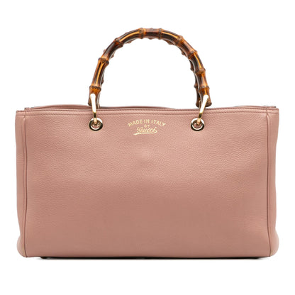 Gucci Medium Calfskin Bamboo Shopper Satchel