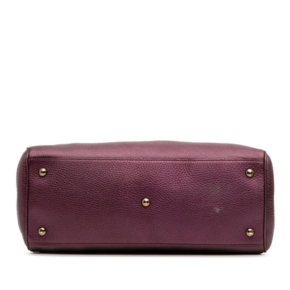 Gucci Medium Calfskin Bamboo Shopper Satchel