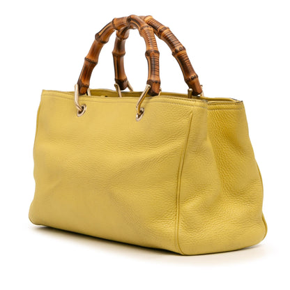 Gucci Medium Calfskin Bamboo Shopper Satchel