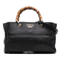 Gucci Medium Calfskin Bamboo Shopper Satchel