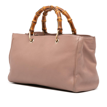 Gucci Medium Calfskin Bamboo Shopper Satchel