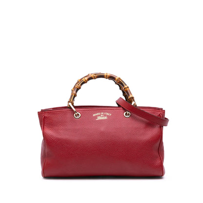 Gucci Medium Calfskin Bamboo Shopper Satchel
