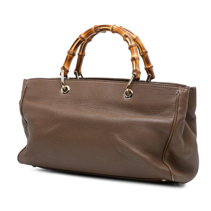 Gucci Medium Calfskin Bamboo Shopper Satchel