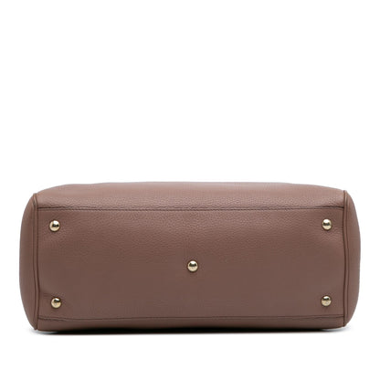 Gucci Medium Calfskin Bamboo Shopper Satchel