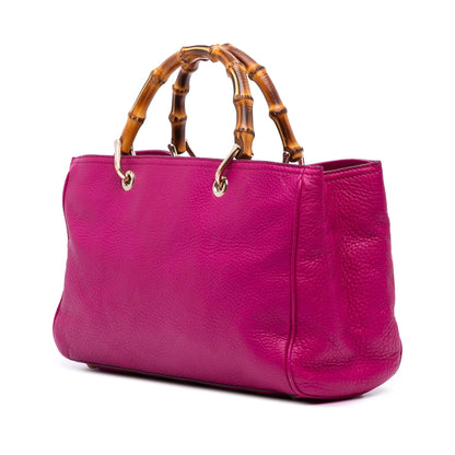 Gucci Medium Calfskin Bamboo Shopper Satchel