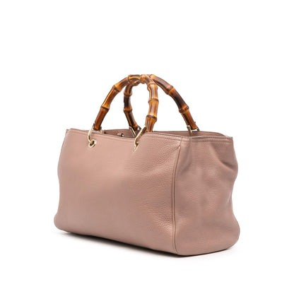 Gucci Medium Calfskin Bamboo Shopper Satchel