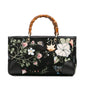 Gucci Medium Canvas Bamboo Shopper Flora Knight Satchel
