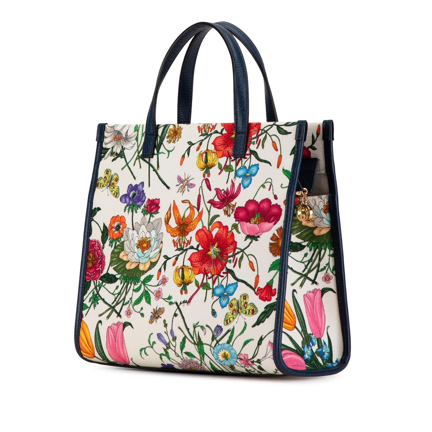 Gucci Medium Canvas Flora Satchel (SHG-UiHF9G)