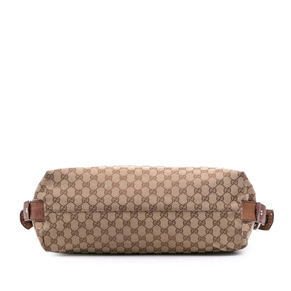 Gucci Medium GG Canvas Bamboo Bar Tote