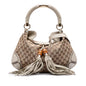 Gucci Medium GG Canvas Bamboo Indy Hobo