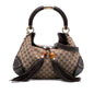 Gucci Medium GG Canvas Bamboo Indy Hobo