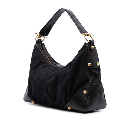 Gucci Medium GG Canvas Jockey Hobo