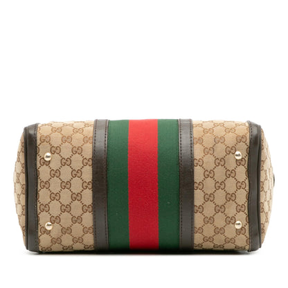 Gucci Medium GG Canvas Web Joy Boston Bag