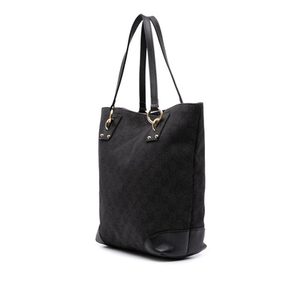 Gucci Medium GG Denim Charm Tote