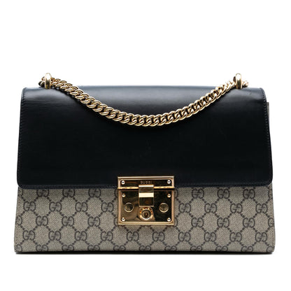 Gucci Medium GG Supreme Padlock Shoulder Bag